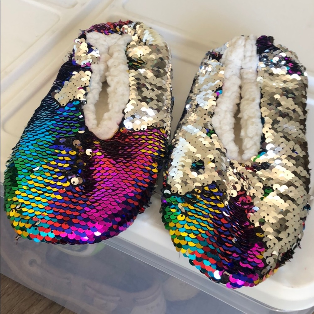 Sequin slippers